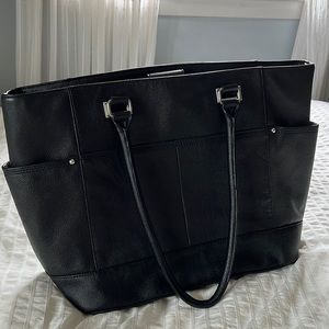 Tignanello Black Leather Tote Shoulder Bag